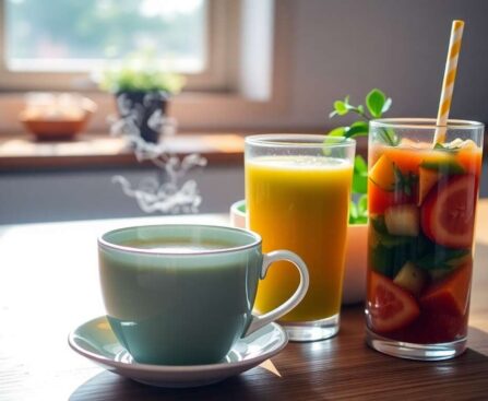 Boissons du matin pour une peau éclatante